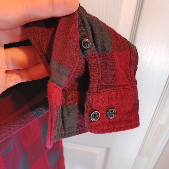 Jack & Jones Red Black Buffalo Plaid Button Down Long Sleeve Shirt Men's Size L - Picture 6 of 16